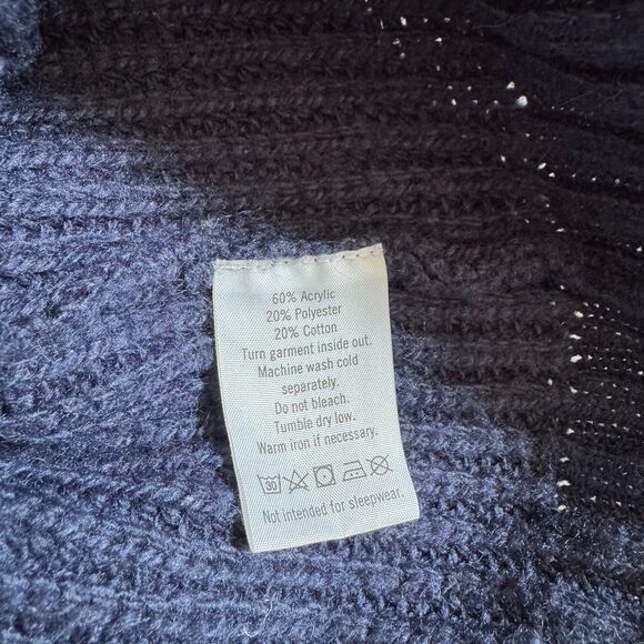 Janie & Jack Boys 18-24M Navy Colorblock Sweater 1/4 Button Mockneck Pullover - Picture 5 of 7